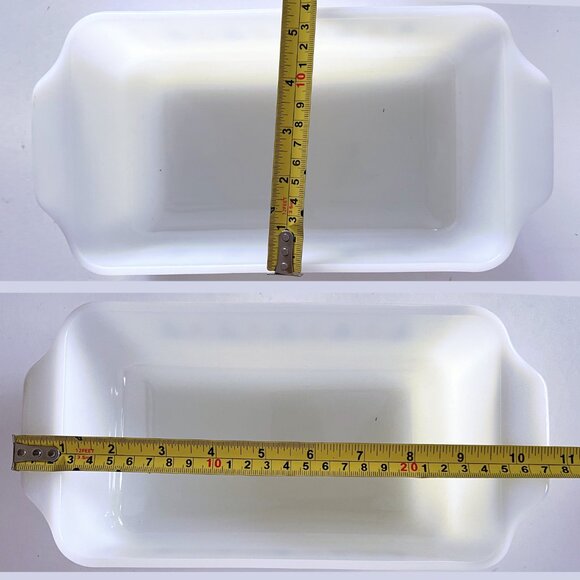 MCM Vintage Fire King Milk Glass Anchor Hocking Loaf & Custard Dish -  CIRCA 60s - Picture 10 of 16